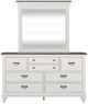 Liberty Furniture Allyson Park Charcoal/Wirebrushed White Dresser and Mirror-2