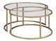 Hammary® Hidden Treasures Glass Top Abstract Nesting Coffee Table Set-0