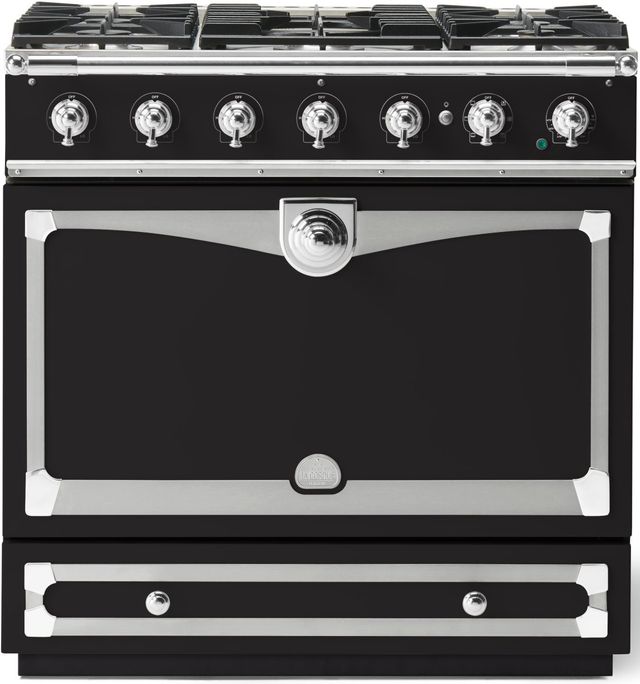 La Cornue CornuFé 90 AlberTine 36" Matte Black Pro Style Dual Fuel Range-0