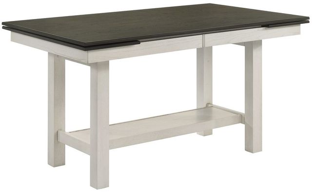 Liberty Furniture Brook Bay 6-Piece Carbon Gray/Textured White Gathering Trestle Table Set-2
