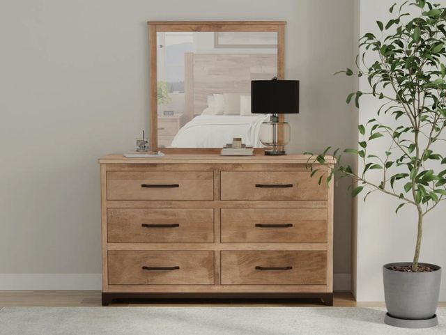 International Furniture Direct Natural Parota Brown Dresser-1
