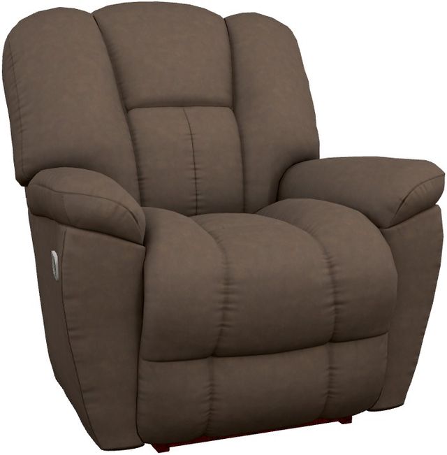La-Z-Boy® Maverick Mahogany Power Rocking Recliner with Headrest-0