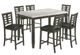 Elements International Nash 7-Piece Dark Brown/White Counter Set-0