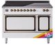 Ilve® Nostalgie II Noblesse 48'' Custom RAL Color Pro Style Induction Range with Burnished Trim-0