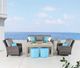 CabanaCoast® Customizable Chateau Wooden 48"x29" Outdoor Rectangular Coffee Table-5