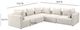 TOV Furniture Hangover 5-Piece Cream L-Shape Modular Sectional-2