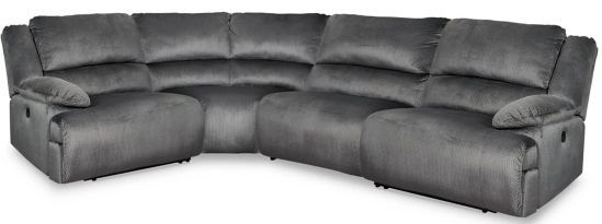 Signature Design by Ashley® Clonmel 4-Piece Charcoal Power Reclining Sectional-0