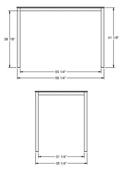Amisco Customizable Ricard Glass Top Bar Height Dining Table-2