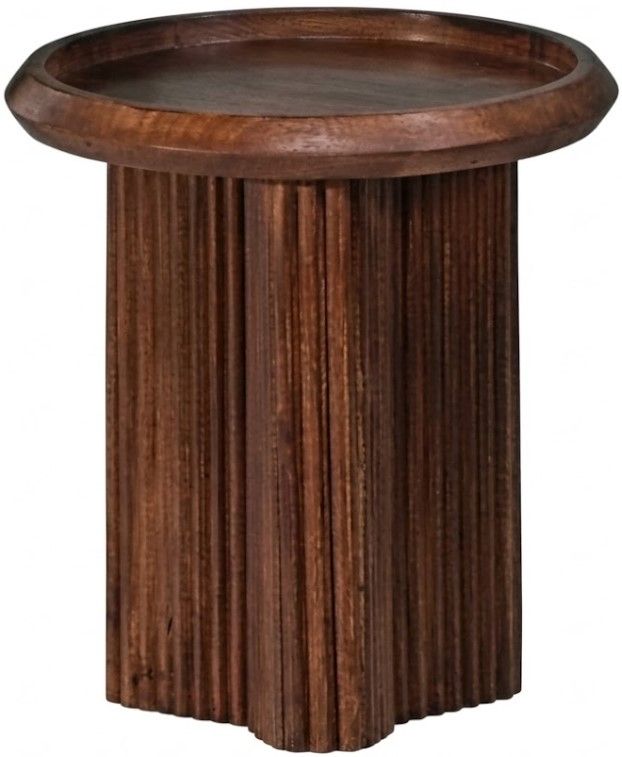 Jaipur Furniture Paulsynn Brown Round End Table-0