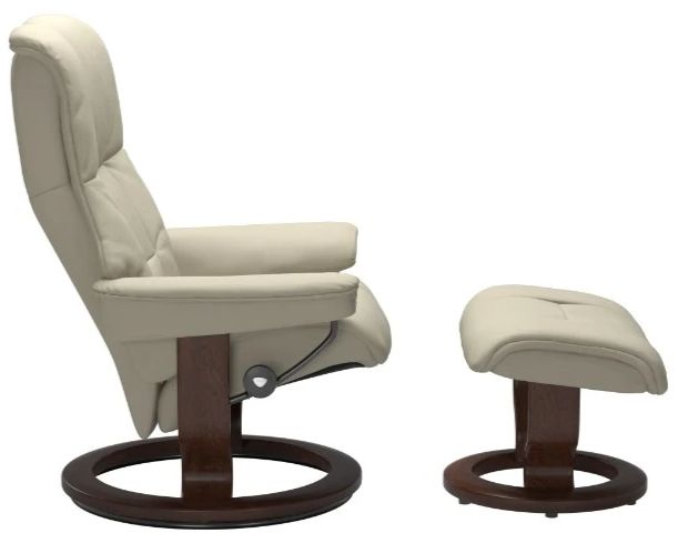 Stressless® by Ekornes® Customizable Mayfair Large Manual Recliner and Ottoman with Classic Base-1
