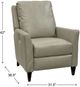 La-Z-Boy® Audrey Dusty Power High Leg Recliner with Headrest-3