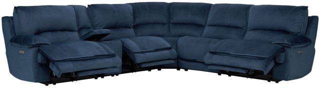 Steve Silver Co. Olsen 6-Piece Indigo L-Shape Dual-Power Zero-Gravity Reclining Sectional-1