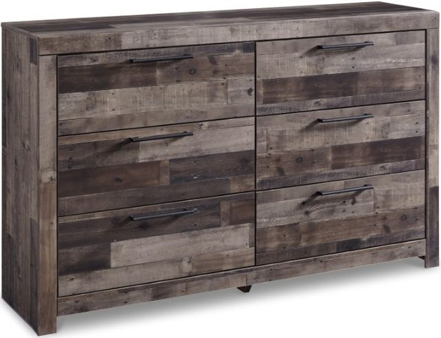 Benchcraft® Derekson 6-Piece Multi Gray Queen Panel Storage Bed Set-2