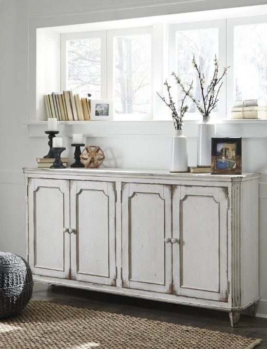 Signature Design by Ashley® Mirimyn Antique White Accent Cabinet-6