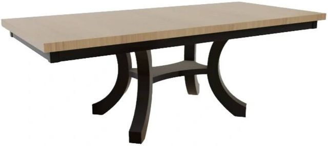 Mavin Customizable 60" Rectangular Plank Extendable Dining Table with 18" Leaf-0