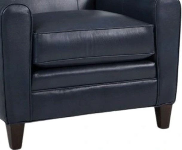 Smith Brothers Customizable 225 Leather Stationary Chair-2