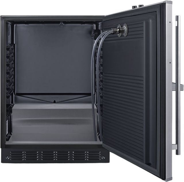 Summit® 5.3 Cu. Ft. Black/Stainless Steel Built-In Cold Brew Coffee Kegerator-2