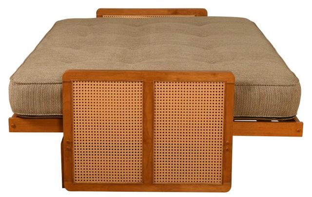 Kodiak Furniture Westport Canton Cream/Honey Full Storage Futon with Mattress-1