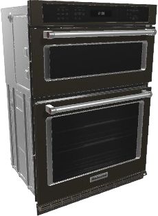 KitchenAid® 30" Black Stainless Steel with PrintShield™ Finish Oven/Microwave Combo Electric Wal Oven-2