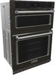 KitchenAid® 30" Black Stainless Steel with PrintShield™ Finish Oven/Microwave Combo Electric Wal Oven-2