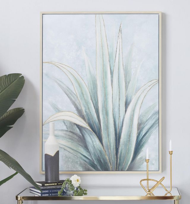 Deco Marche Canvas Leaf Green Wall Art-4