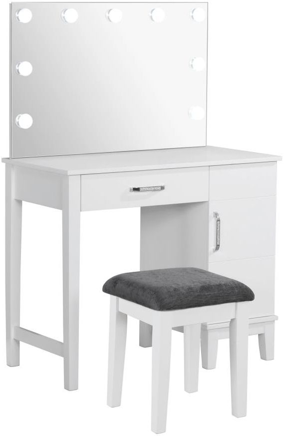 Coaster® Elijah 3-Piece Dark Gray/White Vanity Set with LED Lights-0