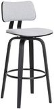 Armen Living Pico Light Gray/Black Swivel Counter Stool-0
