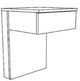 NAD Home Manhattan Suede Attached Nightstand - Left-0