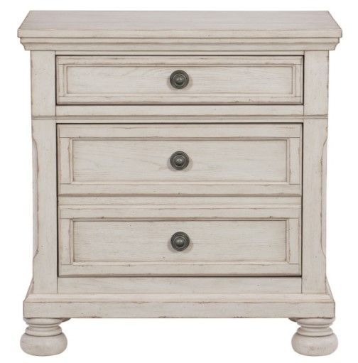 Homelegance® Bethel Wire Brushed White Nightstand-2