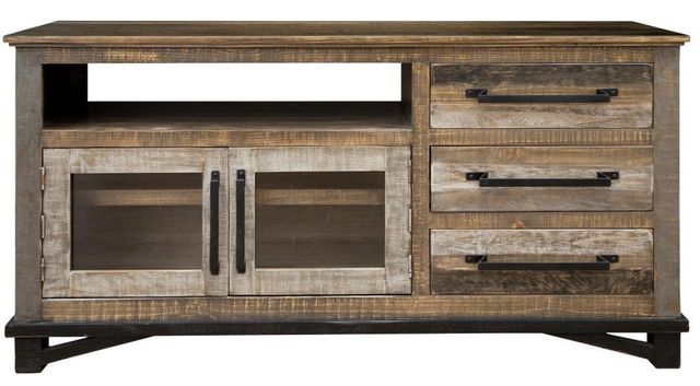 International Furniture Direct Loft Brown/Gray 62" TV Stand-2