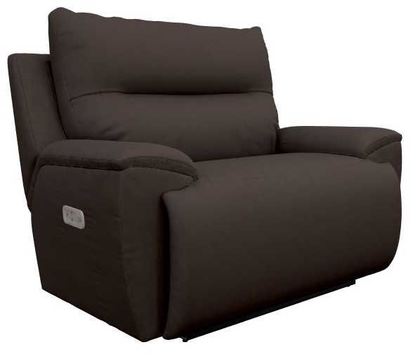 La-Z-Boy® Palmer Walnut Leather Power Reclining Chair and a Half with Headrest-0