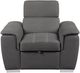 Homelegance® Ferriday Gray Chair with Adjustable Headrest and Pull-Out Ottoman-3