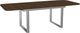 Amisco Customizable Burton 96" Rectangular Extendable Table with 1" Walnut Veneer Top, Radius Corners and 1 Leaf-1