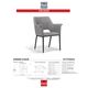 Korson Furniture Ariane Set of 2 Gray Arm Chairs-2