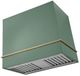 AGA Loge 36" Mineral Green Wall Mounted Range Hood with Antique Brass Trim-0