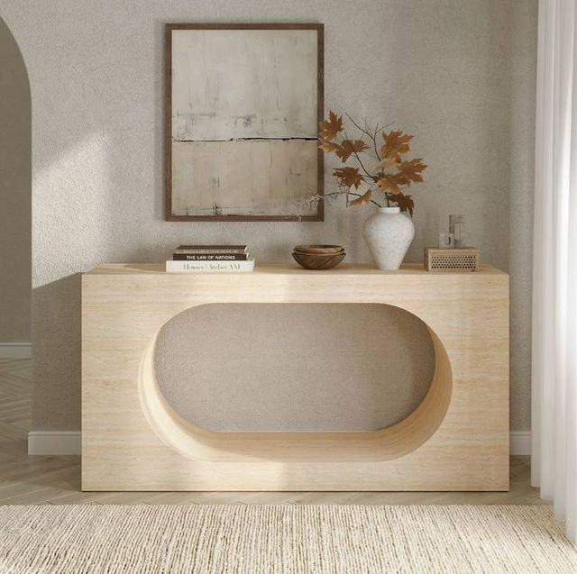ACME Furniture Inca Travertine Stone Console Table-1