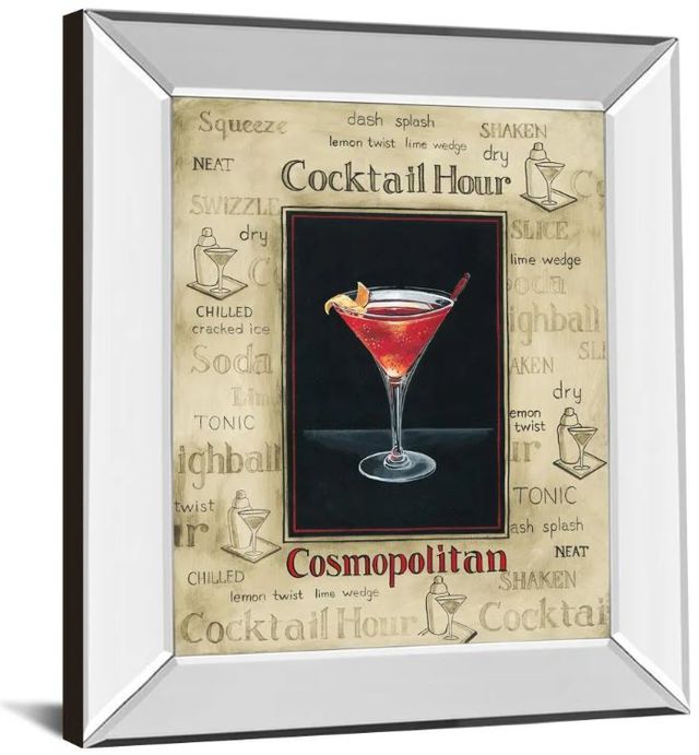 Classy Art Cosmopolitan by Gregory Gorham Mirror Framed Wall Art-1