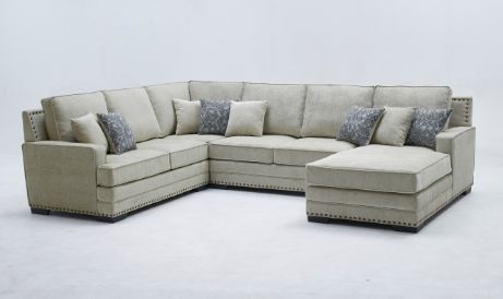 Milton Greens Stars 3-Piece Taupe U-Shaped Right Hand Facing Sectional and Chaise-1