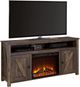 Ameriwood Home Farmington Rustic 60'' Electric Fireplace Media Console-0