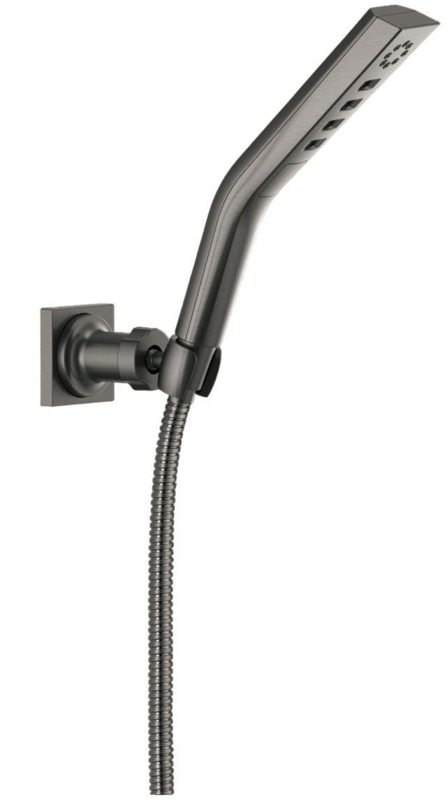 Delta Universal Showering Lumicoat® Black Stainless H2Okinetic® 3-Setting Wall Mount Hand Shower-0