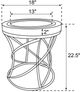 Coaster® Elise 2-Piece Mirror Top Occasional Table with Gold Base Set-3