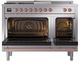 Ilve® Nostalgie II Noblesse 48'' Stainless Steel Pro Style Dual Fuel Range with Copper Trim-1
