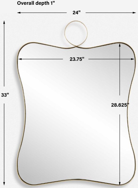 Uttermost® Talia Antique Brass Vanity Mirror-3