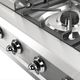Ilve Nostalgie II 36” Stainless Steel Liquid Propane Rangetop with 6 Burners, Griddle and Chrome Trim-5
