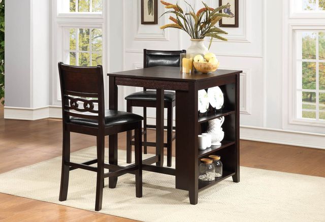 New Classic® Home Furnishings Gia 3-Piece Ebony Counter Height Dining Set-1