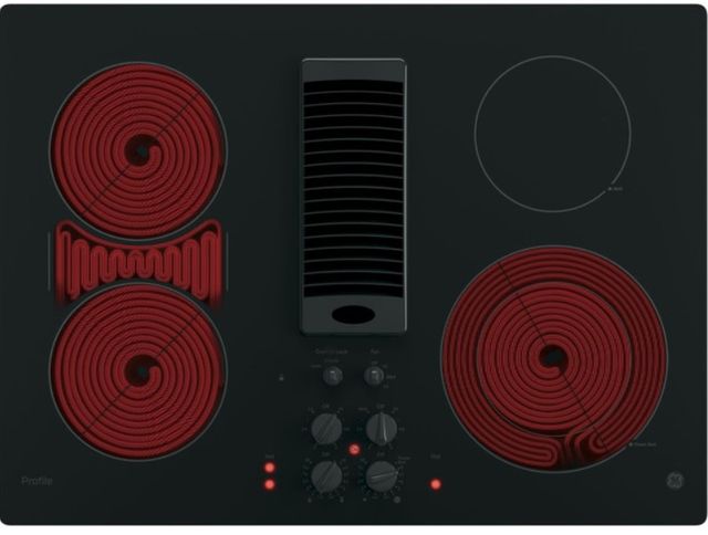 GE Profile™ 30" Black Electric Cooktop-1