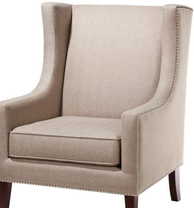 Olliix by Madison Park Taupe Barton Wing Chair-2