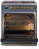 Ilve® Nostalgie II Series 30" Blue Gray Pro Style Dual Fuel Range-2
