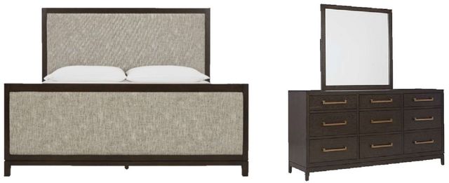Signature Design by Ashley® Burkhaus 3-Piece Brown California King Panel Bed Set-0