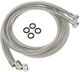GE® 6' Stainless Steel Washing Machine Universal Hoses with 90° Elbow – 2 Hose Package-0